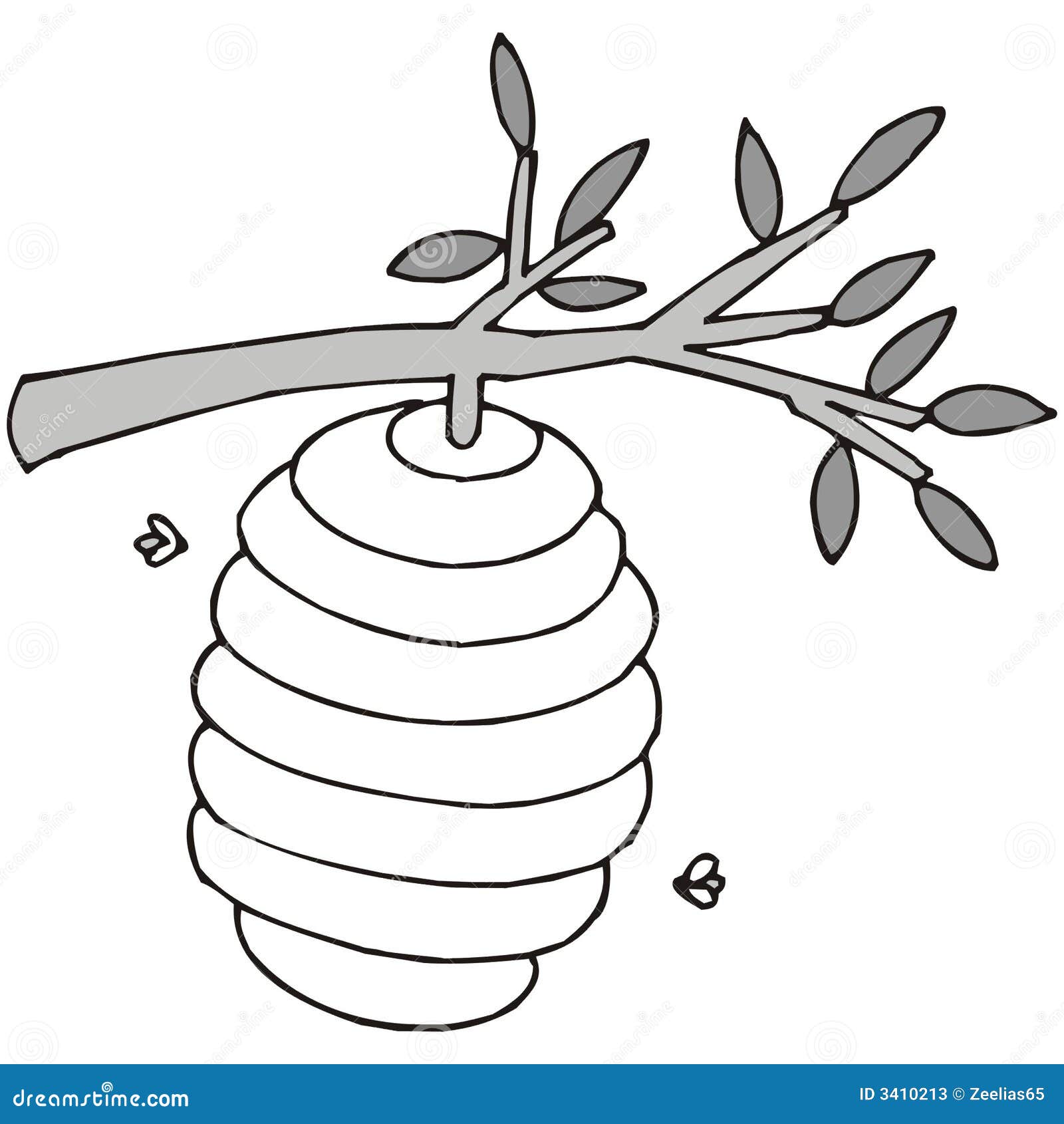 Beehive Clipart Black And White