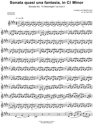 Beethoven Moonlight Sonata Sheet Music Free