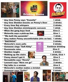 Big Bang Theory Drinking Game Simple