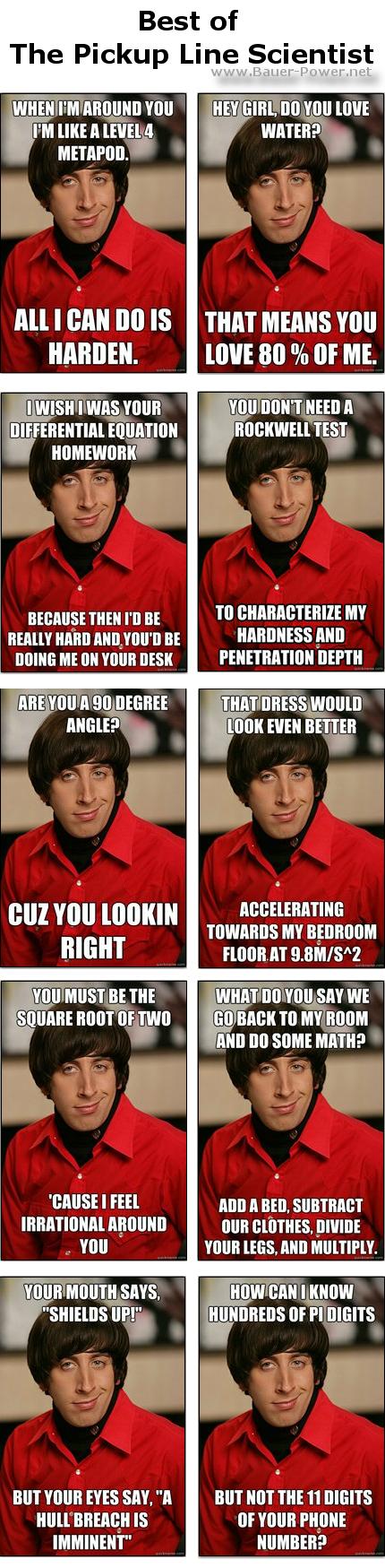 Big Bang Theory Memes Pick Up Lines
