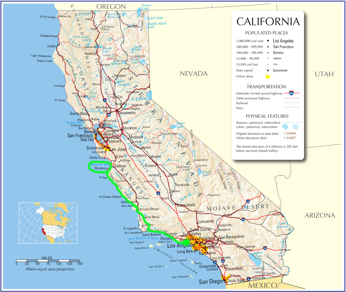 Big Sur California Map