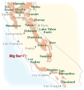 Big Sur Map Of Attractions