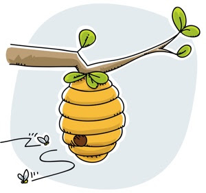 Cartoon Beehive Drawing