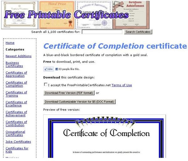 Certificate Of Appreciation Sample Wording