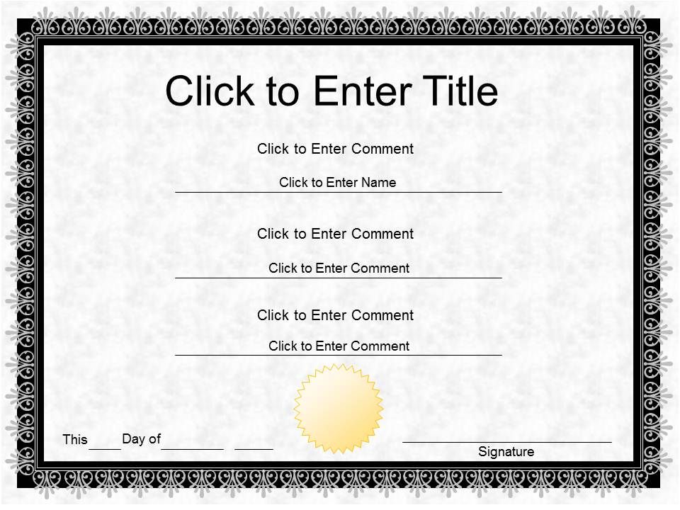 Certificate Template Powerpoint