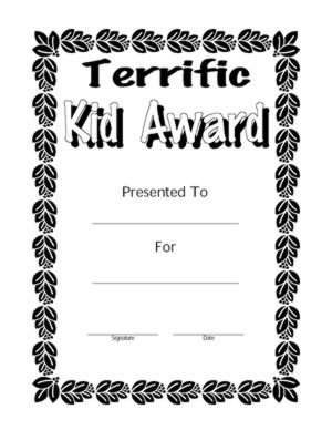 Certificate Templates For Kids