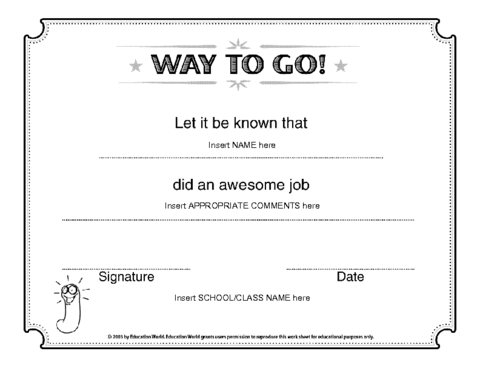 Certificate Templates For Kids Free