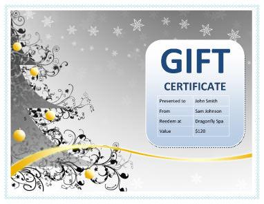 Gift Certificate Templates Word