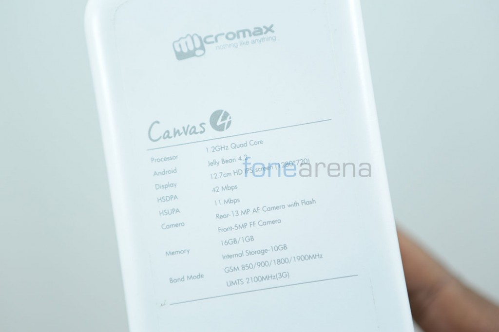 Micromax Canvas 4 Price And Specification Fonearena