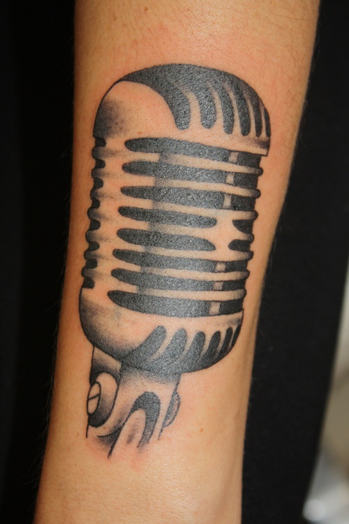 Microphone Tattoo For Girls