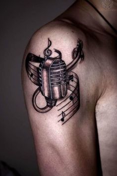 Microphone Tattoo For Girls