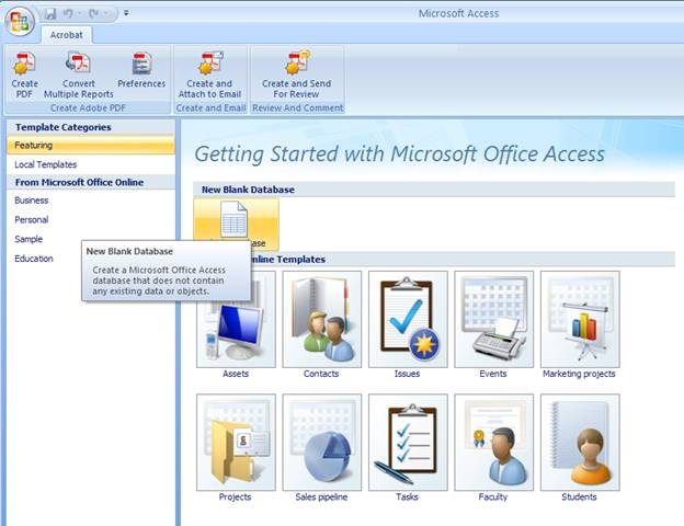 Microsoft Access 2003 File Extension