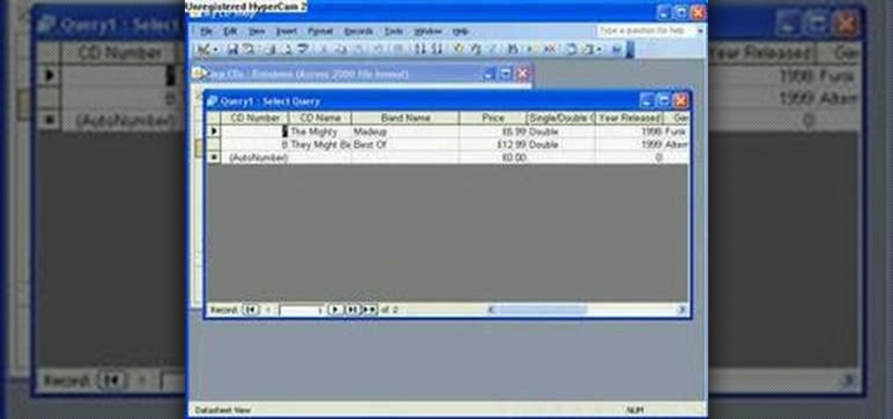 Microsoft Access 2007 Parts And Function