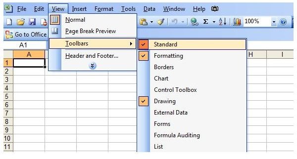 Microsoft Excel Icon Missing