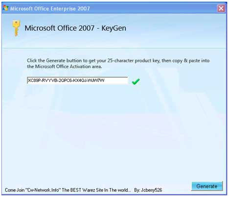 Microsoft Office 2007 Product Key Free