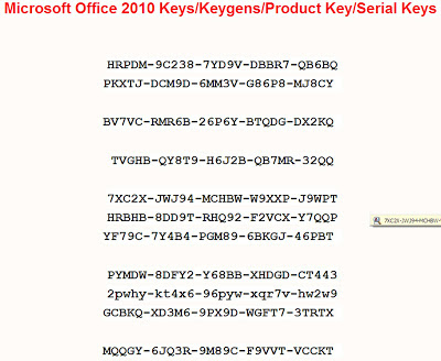 Microsoft Office 2010 Product Key Free 2013
