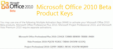 Microsoft Office 2010 Professional Plus Key Generator