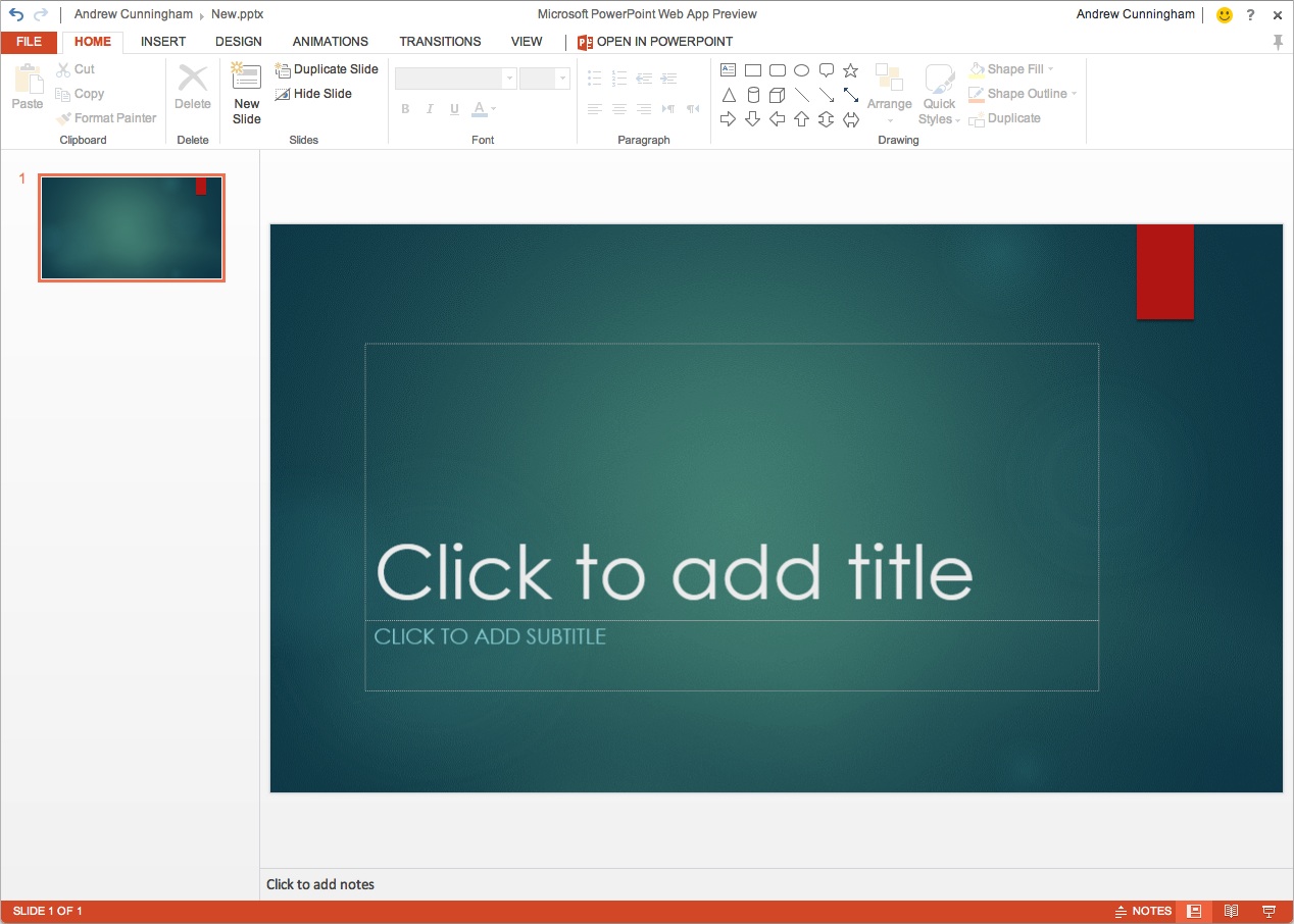 Microsoft Office 2013 Powerpoint Transitions