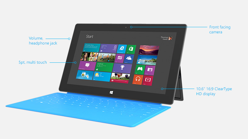 Microsoft Surface Rt Tablet Specs