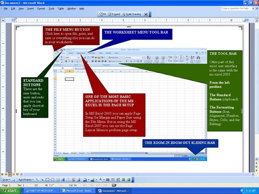 Microsoft Word 2003 Parts And Functions