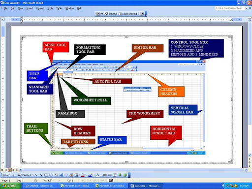 Microsoft Word 2003 Parts Screen