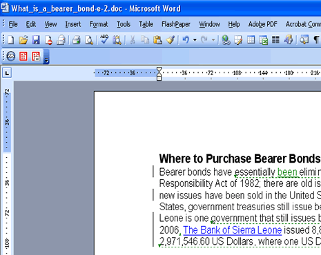 Microsoft Word 2003 Reviewing Toolbar
