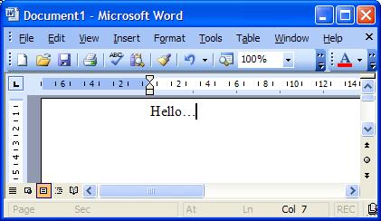 Microsoft Word 2003 Screenshot