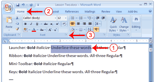 Microsoft Word 2007 Icons And Their Functions