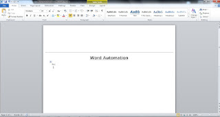 Microsoft Word 2010 Parts