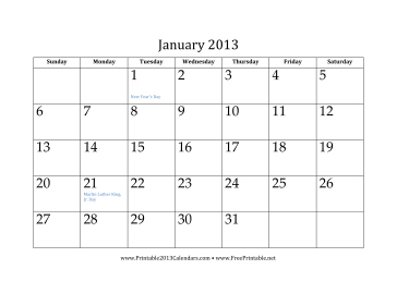 Microsoft Word 2013 Calendar