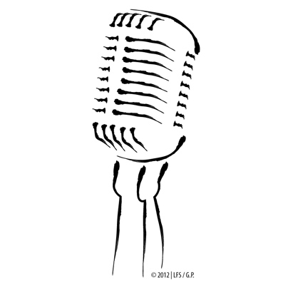 Old Fashioned Microphone Drawing