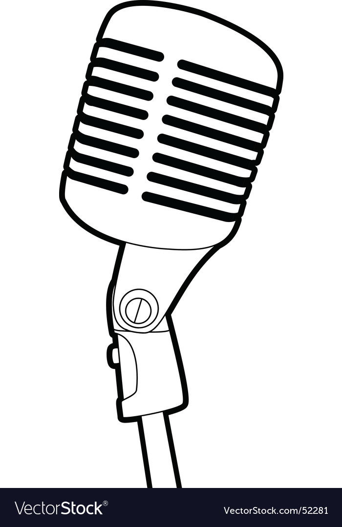 Old Microphone Drawing