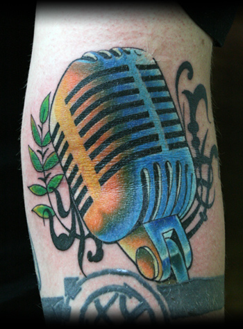 Old School Microphone Tattoo Designs