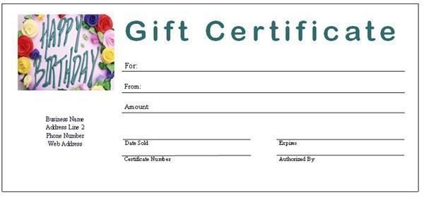 Photoshop Gift Certificate Template Download