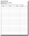 Potluck Sign Up Sheet Template With Categories
