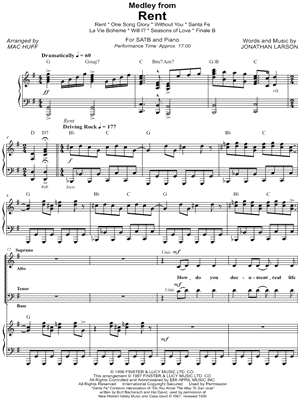 Seasons Of Love Sheet Music Choir