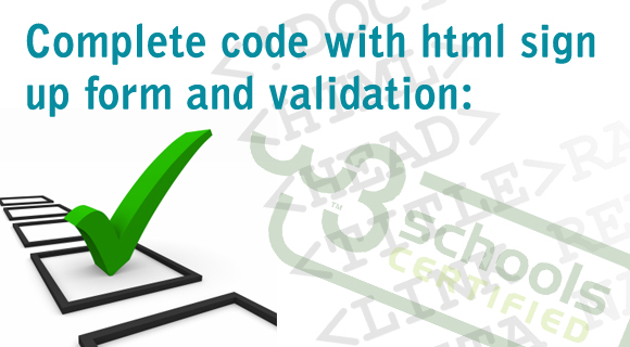 Signup Form Html Code