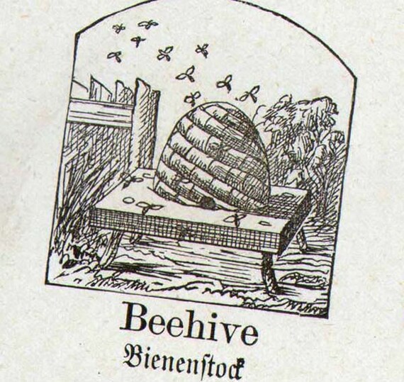 Vintage Beehive Clipart