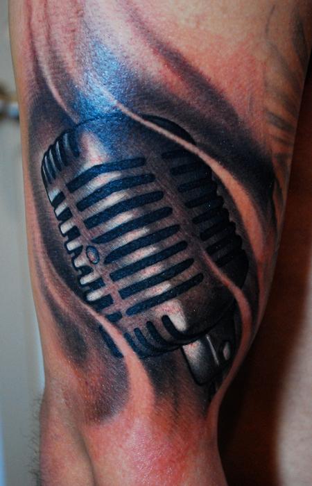 Vintage Microphone Tattoo Designs